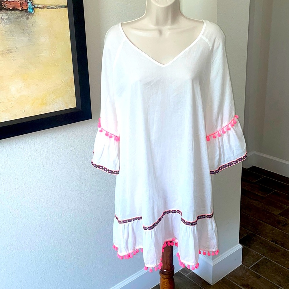 Beachwear by Japna!! 100 % cotton with adorable, accents,   Size large